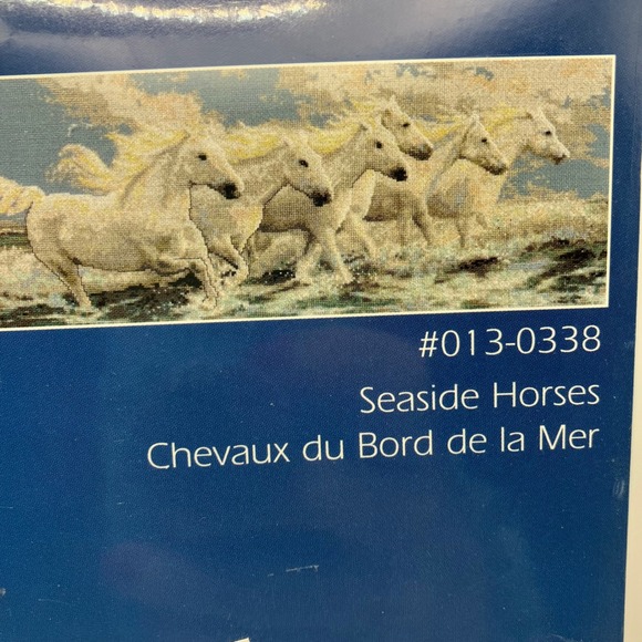 Janlynn Seaside Horses Counted Cross Stitch Kit 013-0338 Sealed Beach White 2006 - Picture 3 of 9